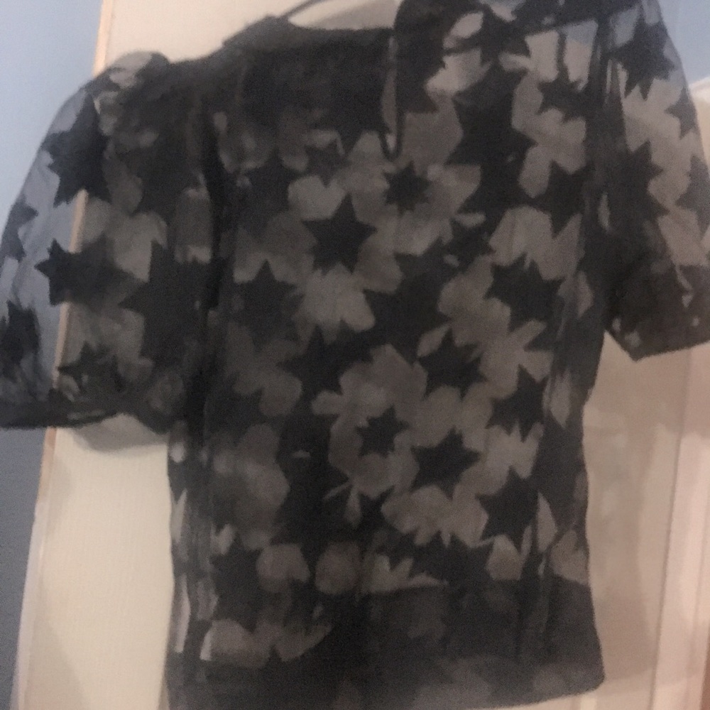 Black see through sexy ladies top